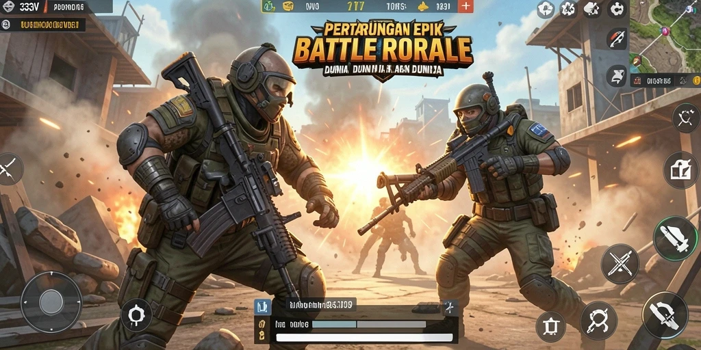 Tampilan menegangkan pertandingan Battle Royale di 333V.