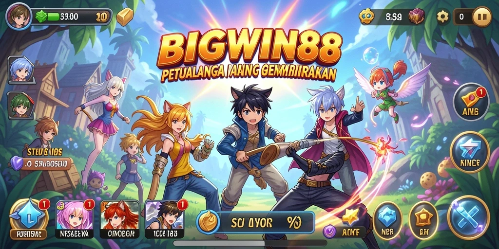 Tampilan gameplay yang menarik di dunia Anime.