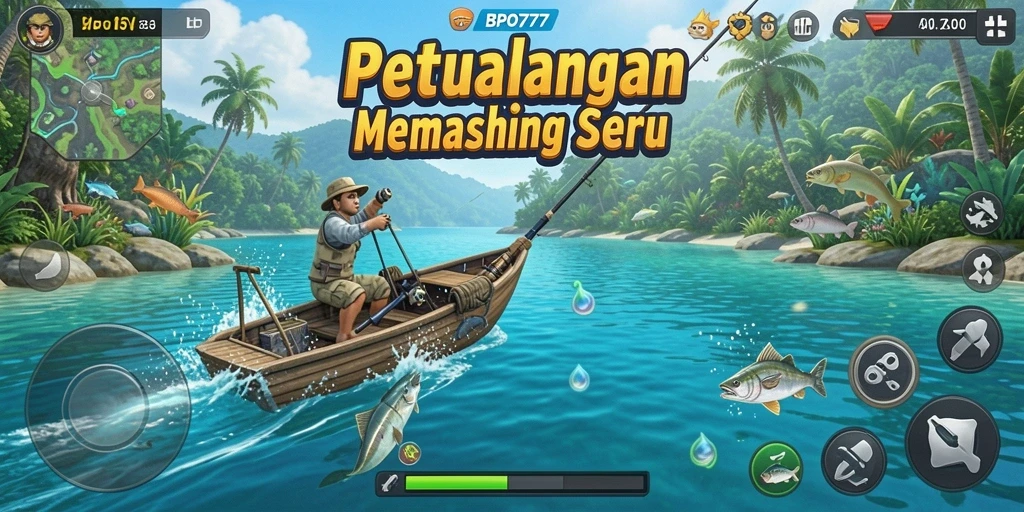 Tangkapan ikan besar dalam gameplay BPO777 yang mendebarkan.