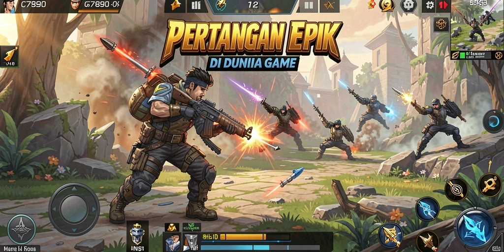 Tangkapan layar C7890 menunjukkan pemain bertarung di arena yang menegangkan.