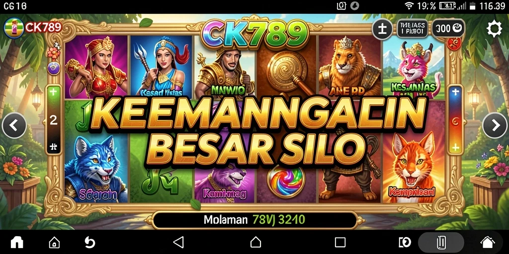 Screenshot CK789 menampilkan gameplay Slot yang seru dan interaktif.
