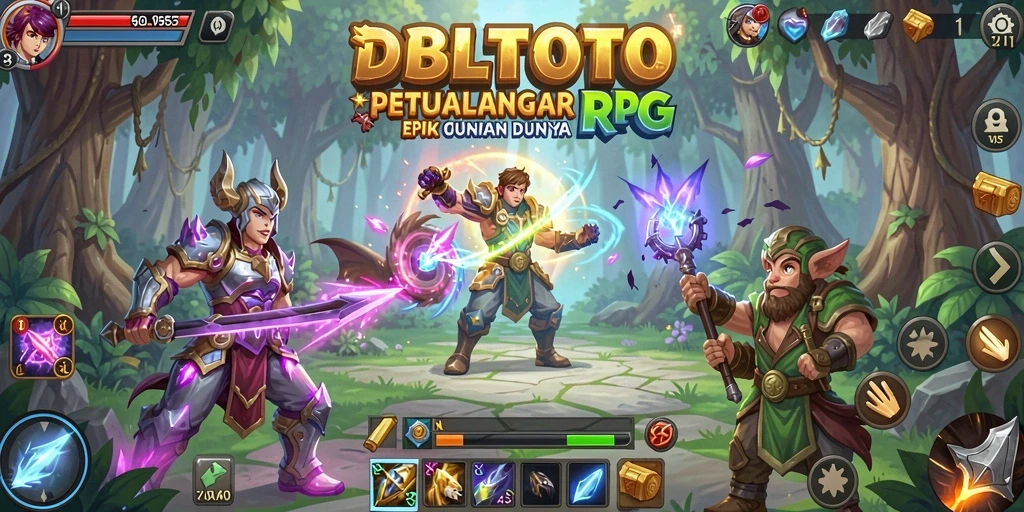Tangkapan layar menunjukkan aksi pertarungan seru dalam DBLTOTO.