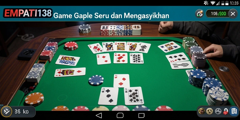 Tampilan gameplay Gaple yang memukau dan mengasyikkan.