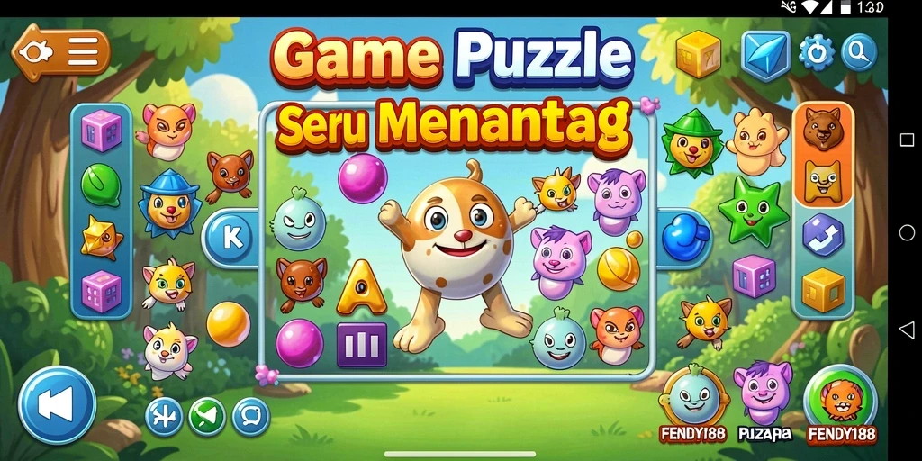 Screenshot menampilkan gameplay seru dari FENDY188 dengan puzzle menarik.