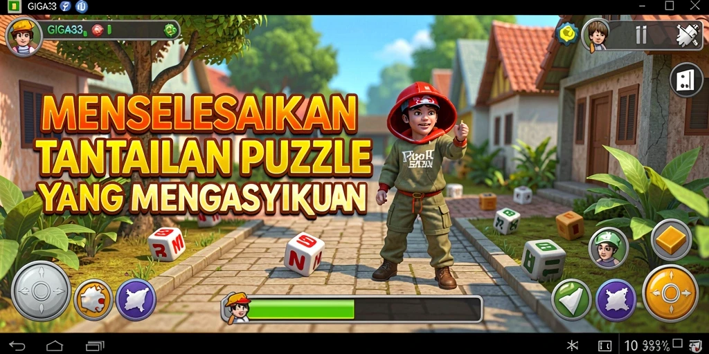 Tangkapan layar GIGA33 yang menampilkan gameplay puzzle yang seru.