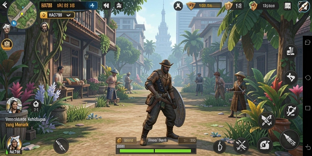 Screenshot gameplay HAO788 yang menampilkan interaksi karakter untuk simulasi kehidupan.
