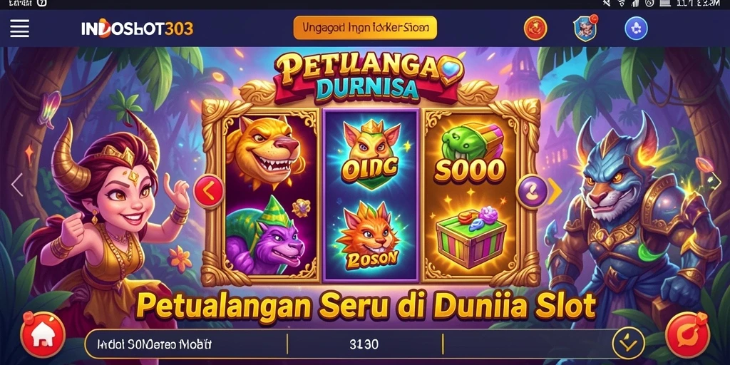 Tampilan gameplay INDOSLOT303 yang menampilkan serunya petualangan slot.