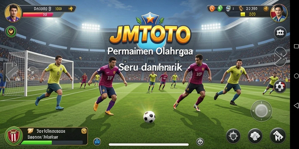 Tangkapan layar utama JMTOTO menampilkan pertandingan olahraga yang seru.