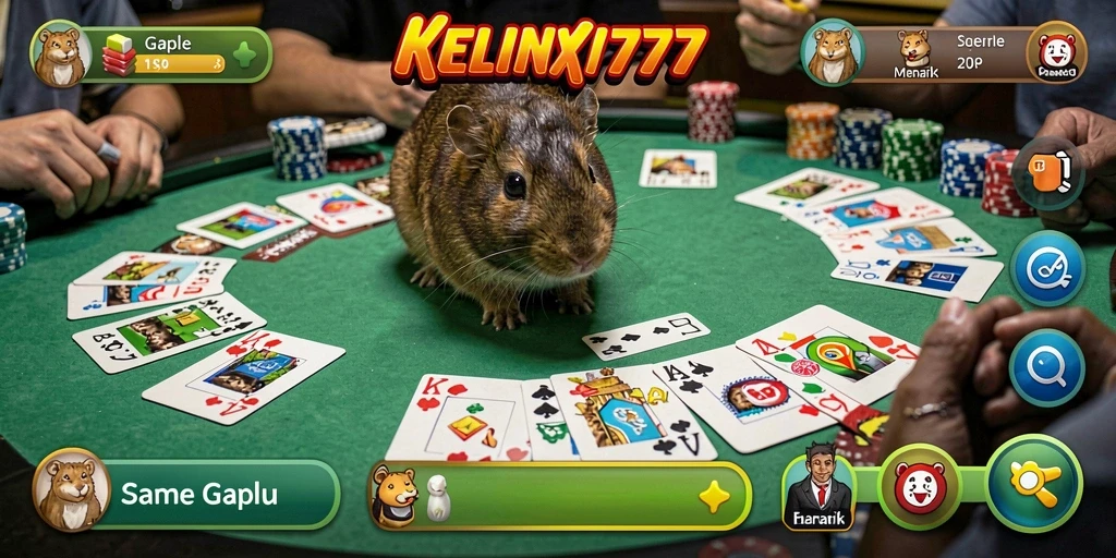 Screenshot gameplay KELINCI777 menampilkan suasana seru bermain Gaple.
