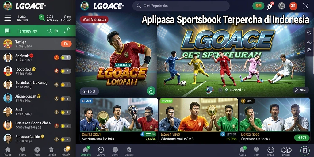 Tampilan gameplay LGOACE dengan fitur taruhan olahraga menarik.
