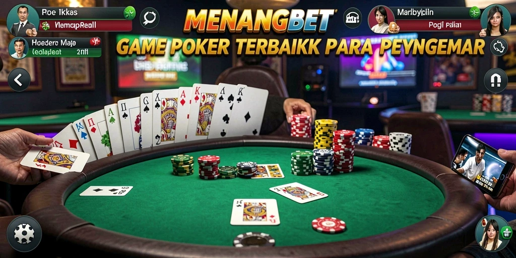 Screenshot gameplay MENANGBET menampilkan aksi permainan Poker yang seru dan menarik.