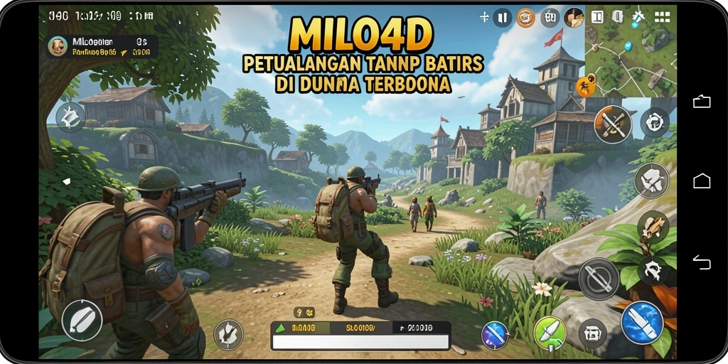 Tampilan gameplay mendebarkan di dunia terbuka MILO4D.