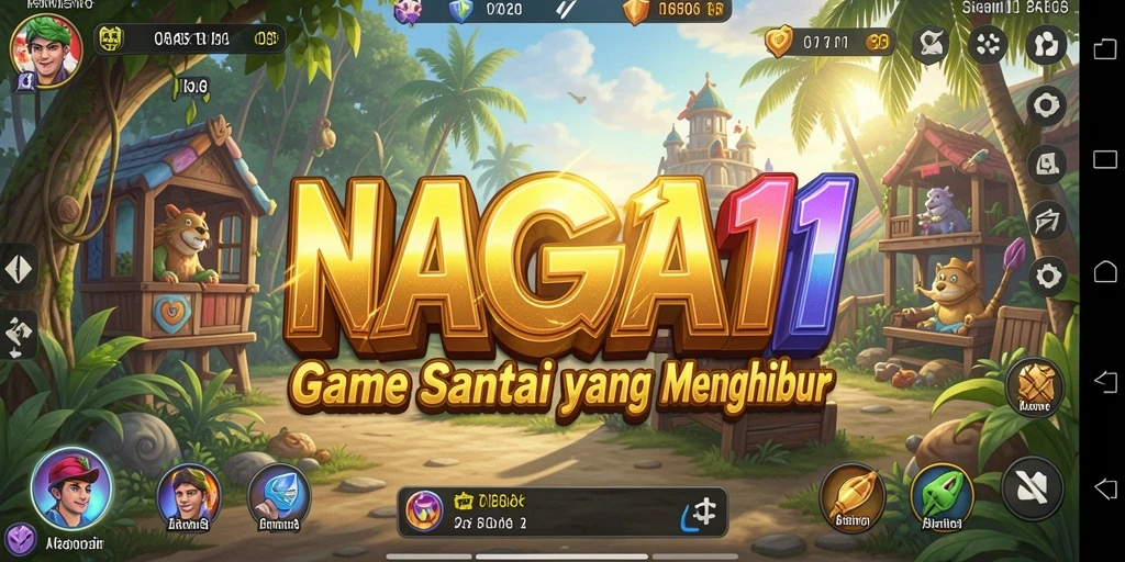 Screenshot gameplay NAGA11 yang menampilkan keseruan bermain dengan teman.