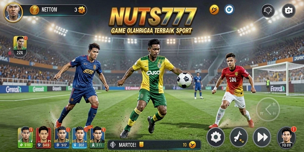 Tangkapan layar <strong>NUTS777</strong> menampilkan aksi seru dalam permainan olahraga.