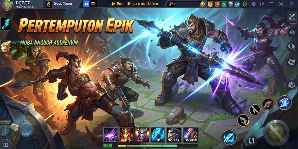Tampilan gameplay seru dan penuh aksi dari PCPC7.
