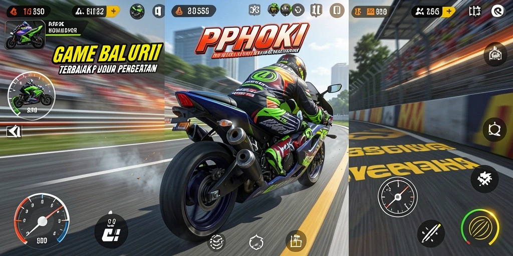 Gameplay mendebarkan dan balapan motor yang realistis dalam PPHOKI.