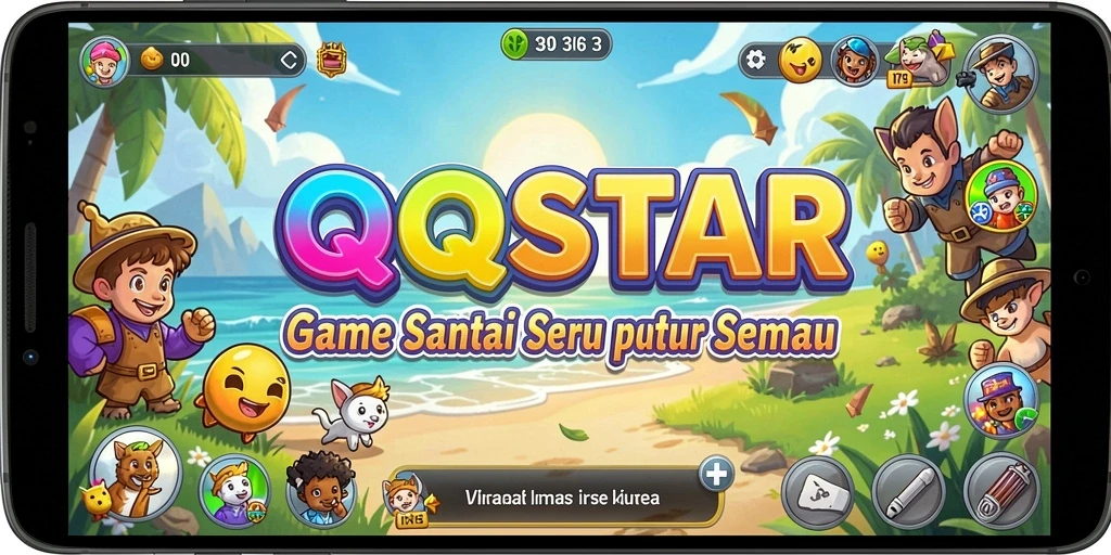 Tampilan gameplay QQSTAR yang seru dan menghibur.