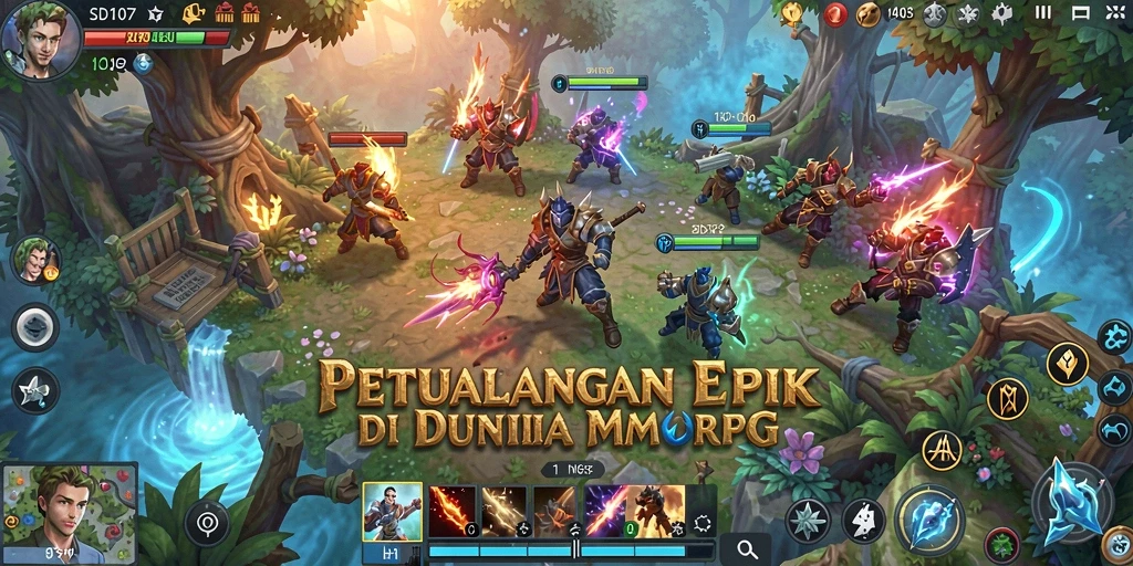 Gameplay menakjubkan di SD107 dengan karakter dan monster yang menarik.