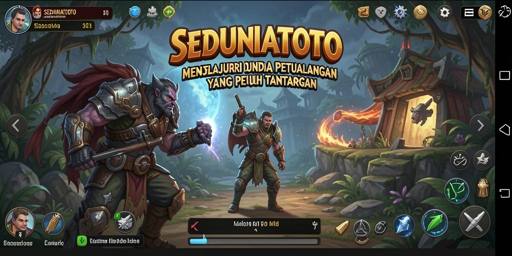 Tampilan gameplay <strong>SEDUNIATOTO</strong> yang menakjubkan saat menjelajahi dunia petualangan.