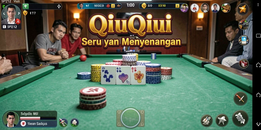 Tampilan permainan QiuQiu yang menarik dan mengasyikkan.