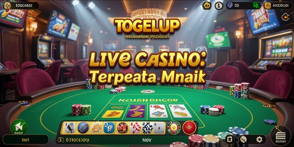 Tampilan gameplay Live Casino di TOGELUP yang menarik dan interaktif.